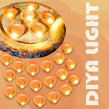 Diya Curtain LED Lights with 6-Big 6-Small Diya