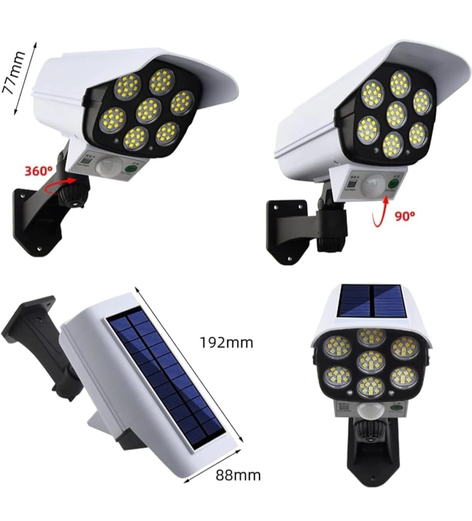 Fake Camera & Sensor Solar Light