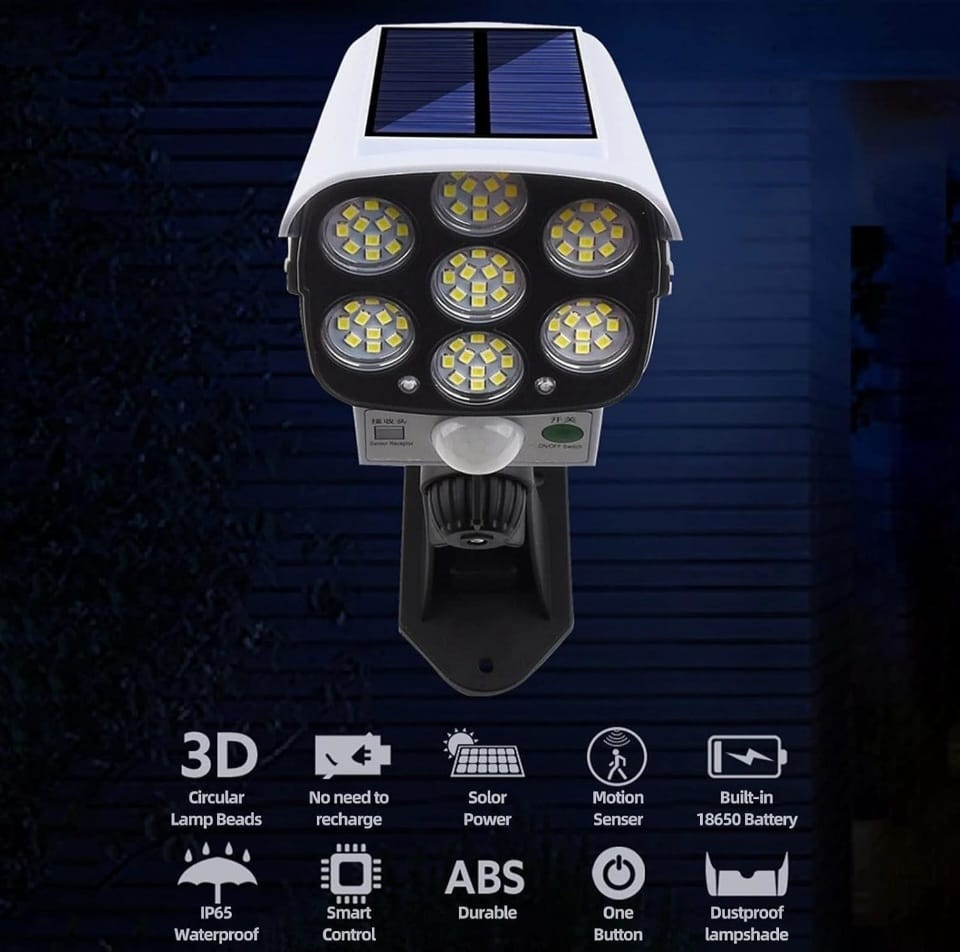 Fake Camera & Sensor Solar Light