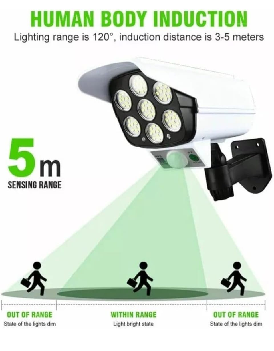 Fake Camera & Sensor Solar Light
