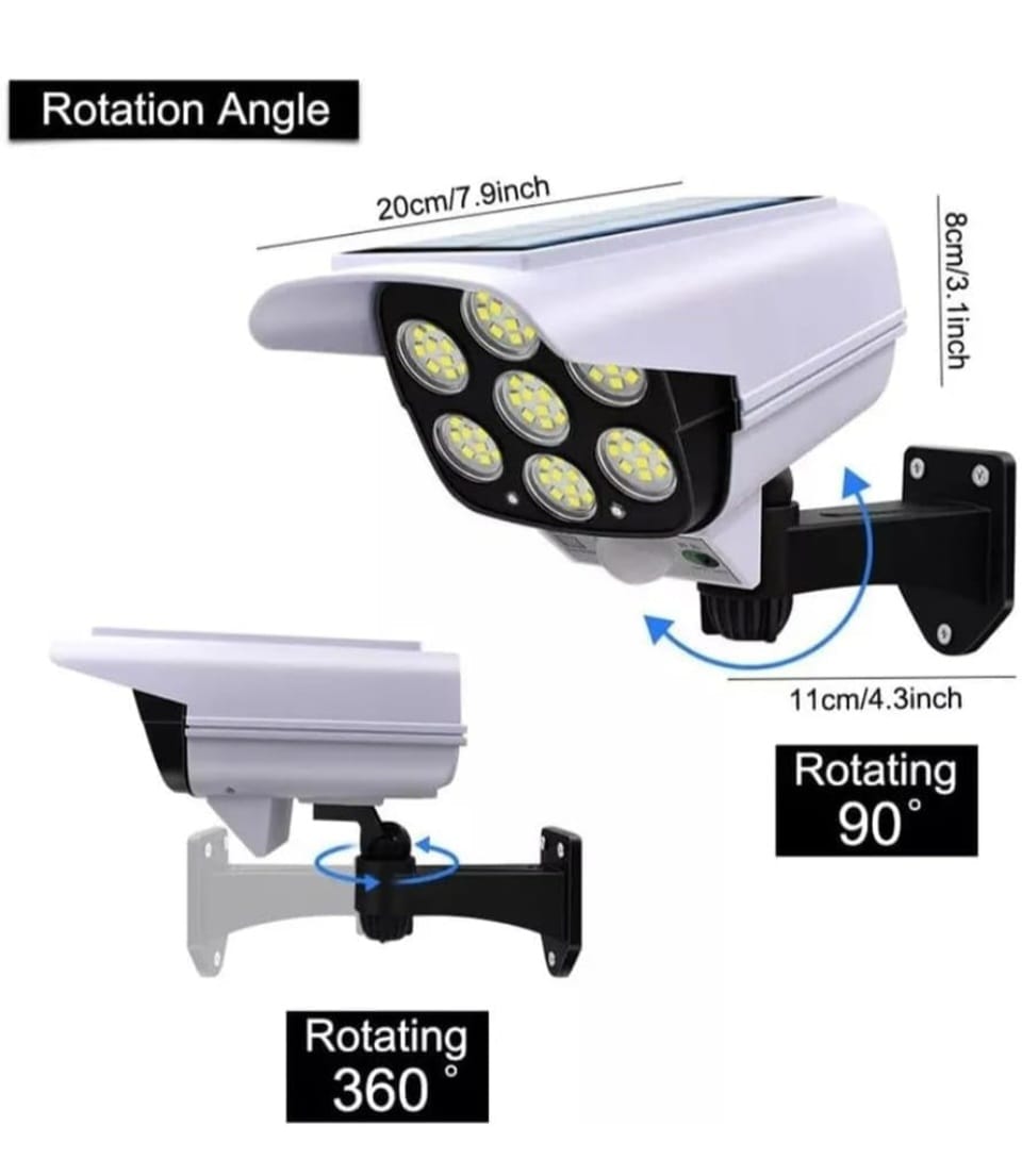 Fake Camera & Sensor Solar Light