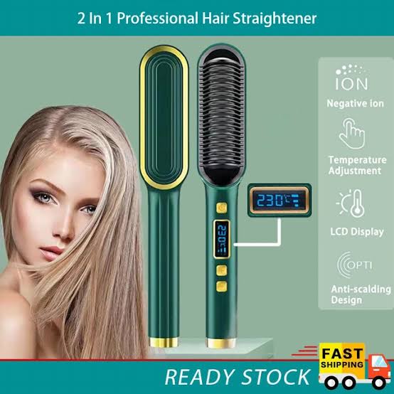 Hot Comb Hair Straightener Rechargeable